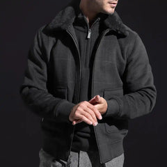 Bugatchi Full-zip Bomber Jacket Black