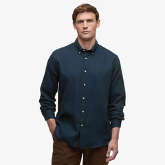 Barbour Tamish Regular Herringbone Shirt Navy