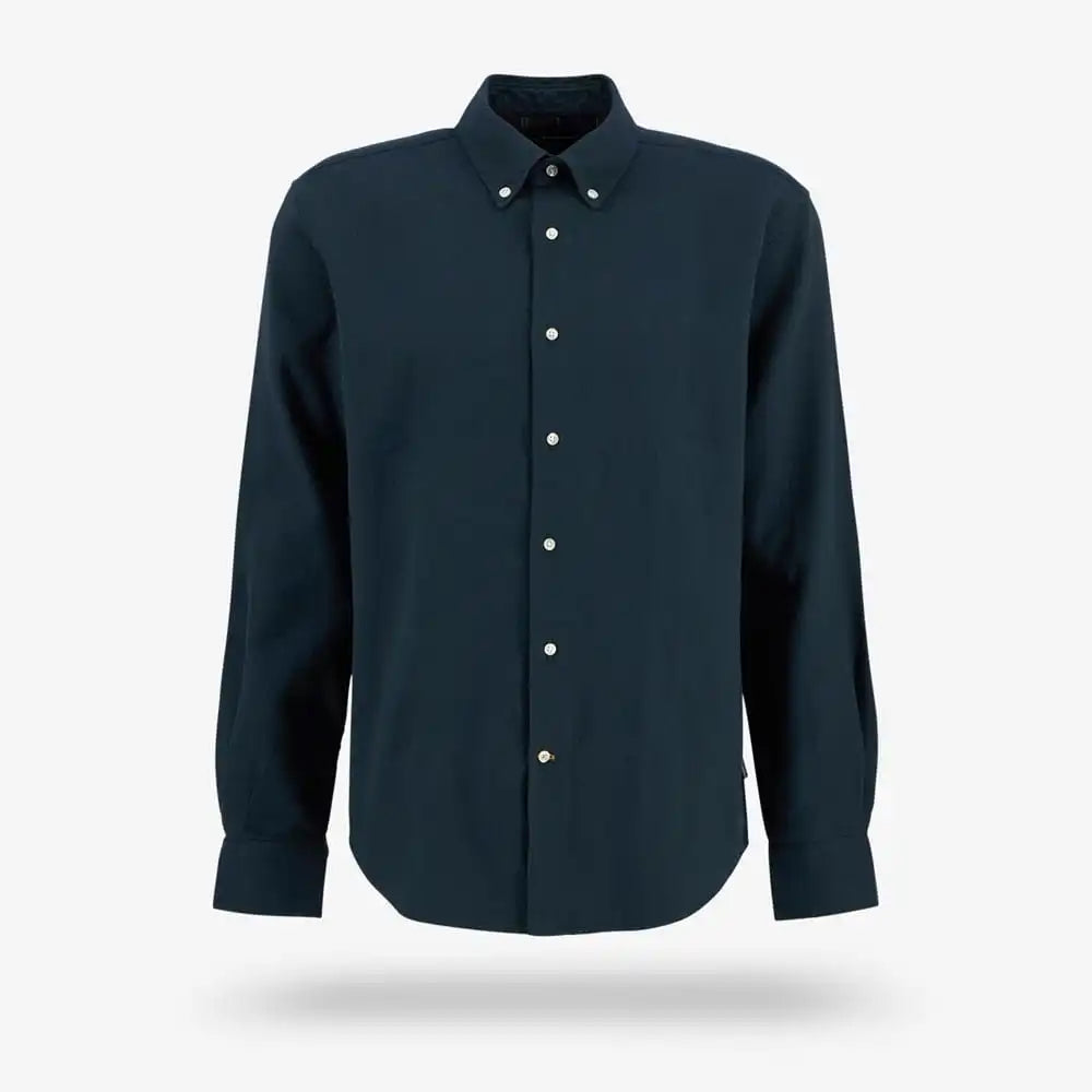 Barbour Tamish Regular Herringbone Shirt Navy