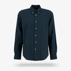 Barbour Tamish Regular Herringbone Shirt Navy