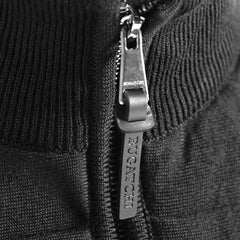 Bugatchi Quarter-zip Long-sleeve Sweater Black
