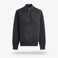 Bugatchi Quarter-zip Long-sleeve Sweater Black