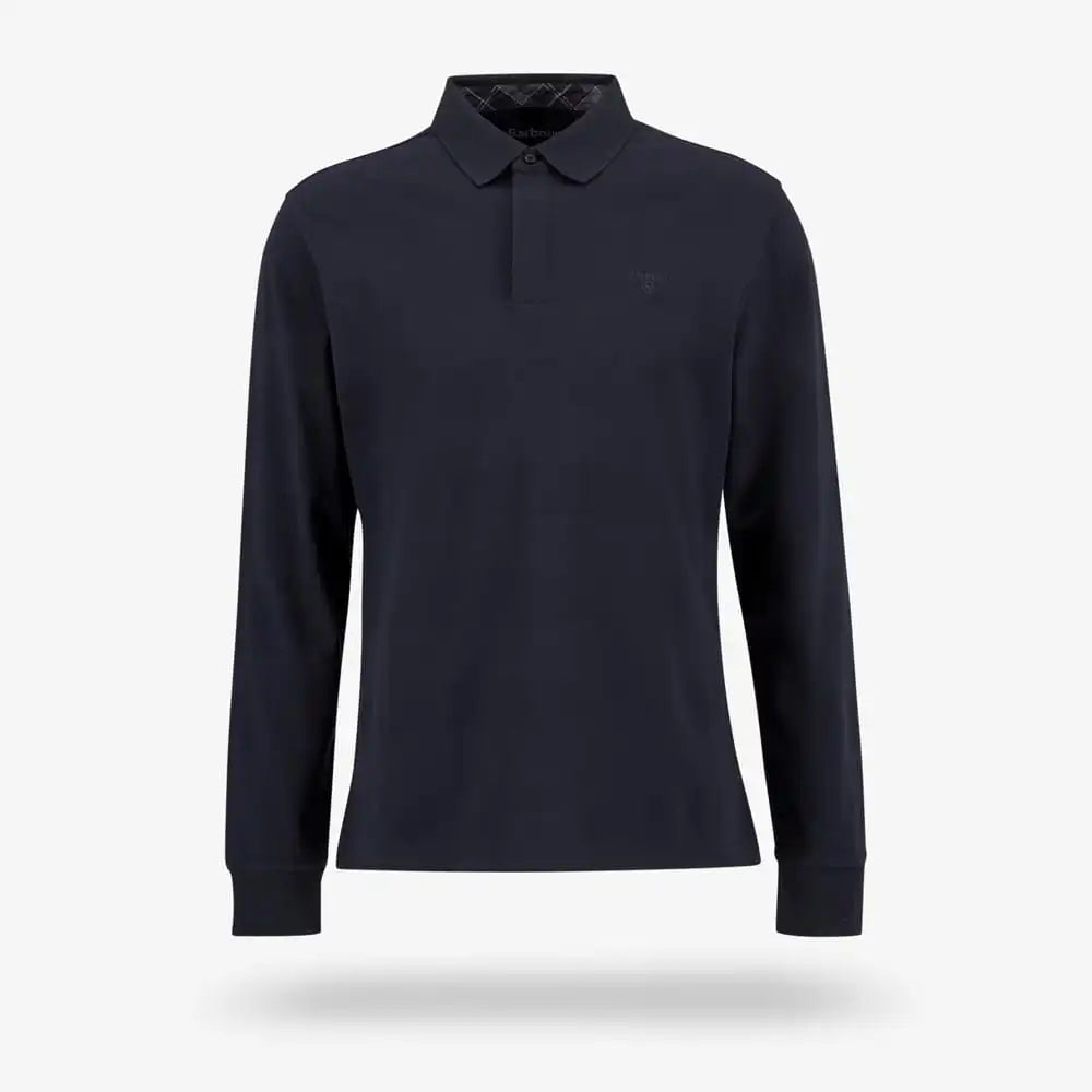 Barbour Waketown Tailored Long-sleeve Polo Shirt Navy