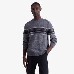 Bugatchi Crewneck Long-sleeve Sweater Grey