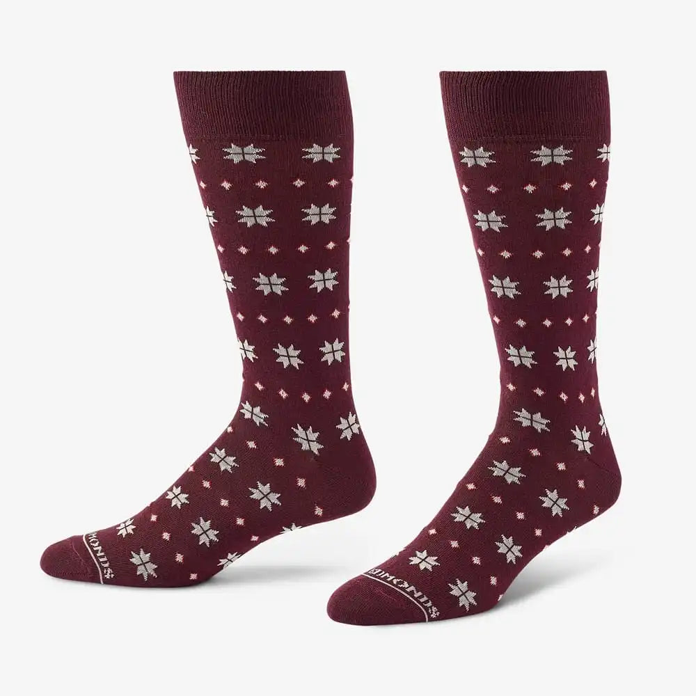 Fair Isle Dress Socks Tan