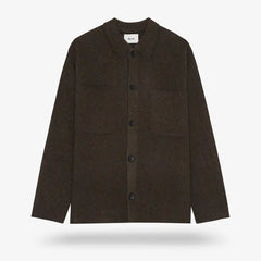 NN07 Jonas Button-up Sweater Brown