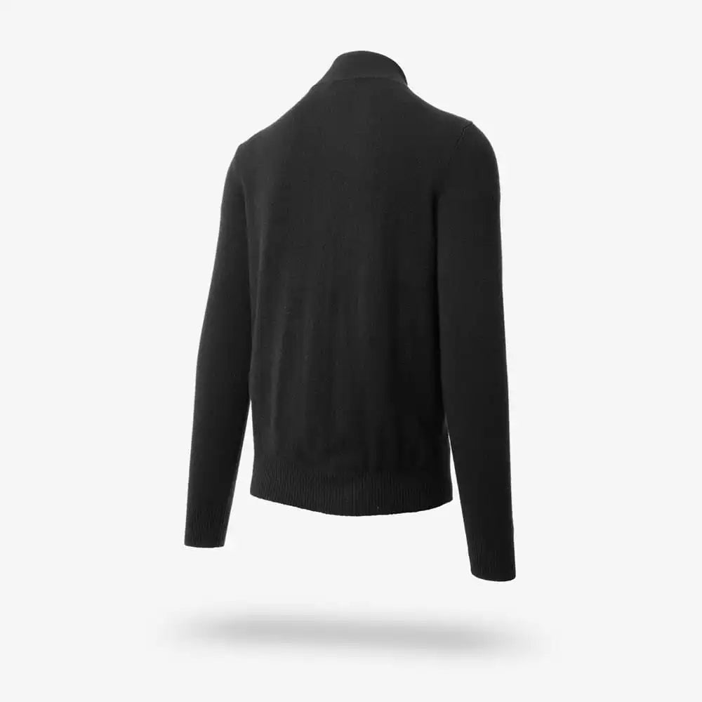 Cashmere Quarter-zip Sweater Black