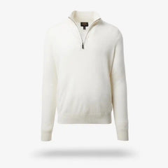 Cashmere Quarter-zip Sweater Off White
