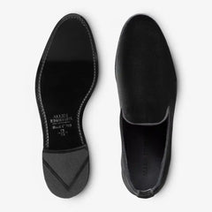 Factory Second Robinson Smoking Slip-on Loafer Black Velvet