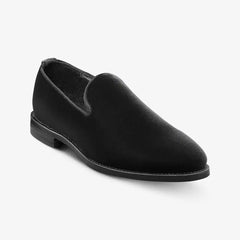 Factory Second Robinson Smoking Slip-on Loafer Black Velvet