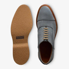 Park Avenue Verse Cap-toe Oxford Dress Shoe Steel Blue Suede