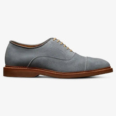 Park Avenue Verse Cap-toe Oxford Dress Shoe Steel Blue Suede