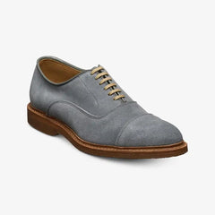 Park Avenue Verse Cap-toe Oxford Dress Shoe Steel Blue Suede