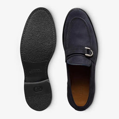 Rollins Buckle Loafer Navy Suede