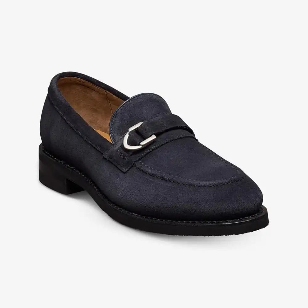 Rollins Buckle Loafer Navy Suede