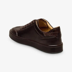 Hawthorne Reserve Lace-Up Sneaker Deep Brown Calf & Genuine Croc
