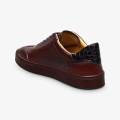 Hawthorne Reserve Lace-Up Sneaker Bordeaux Calf & Genuine Croc
