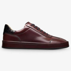 Hawthorne Reserve Lace-Up Sneaker Bordeaux Calf & Genuine Croc