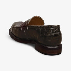 Miller Reserve Penny Loafer Dark Brown Genuine Crocodile