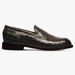 Miller Reserve Penny Loafer Dark Brown Genuine Crocodile