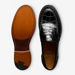 Miller Reserve Penny Loafer Black Genuine Crocodile