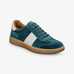 Ludlow Slip-on Stretch-lace Sneaker Peacock Teal Suede