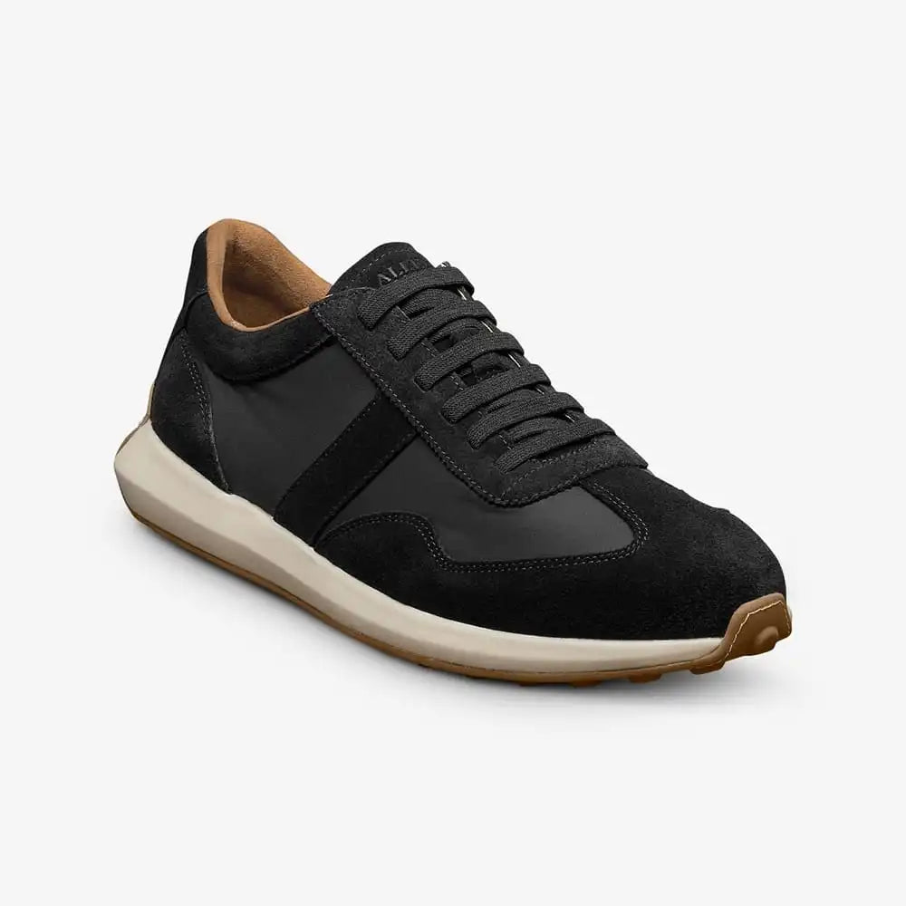 Luka Slip-on Stretch-lace Sneaker Black Nylon & Leather