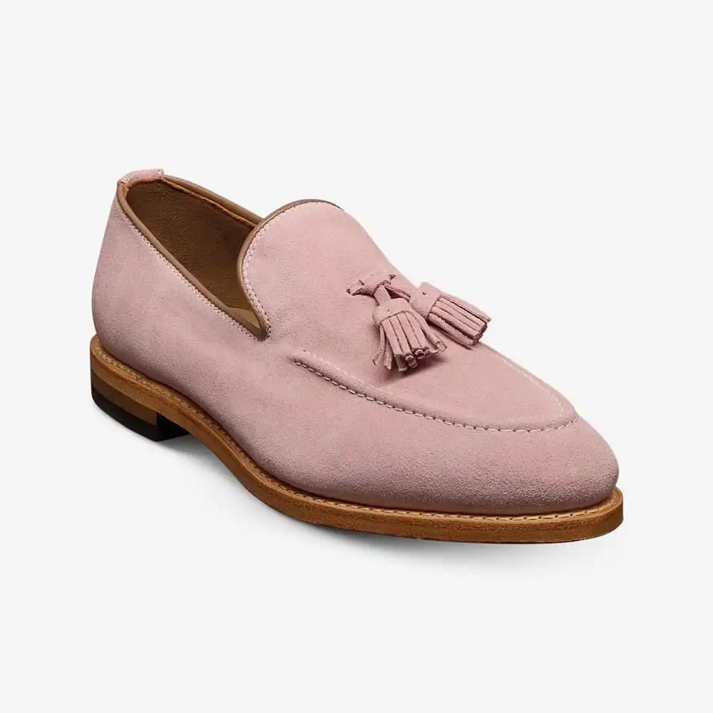 Randolph Tassel Loafer Pink Suede