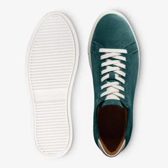 Courtside Lace-up Sneaker Peacock Teal Suede