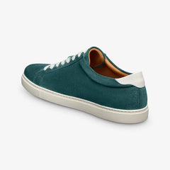 Courtside Lace-up Sneaker Peacock Teal Suede