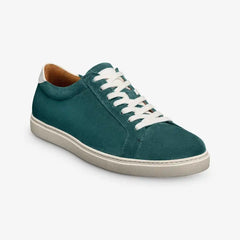 Courtside Lace-up Sneaker Peacock Teal Suede