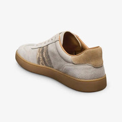 Ludlow Slip-on Stretch-lace Sneaker Dove Grey Suede & Snake Print