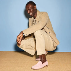 Sorrento Penny Loafer Light Pink Suede