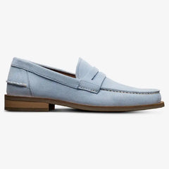 Sorrento Penny Loafer Light Blue Suede
