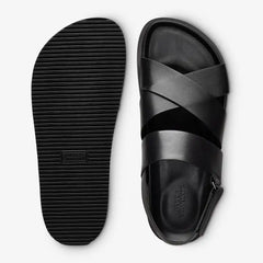 Davenport Sandal Black Leather