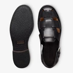 Ravello Fisherman Sandal Black Leather