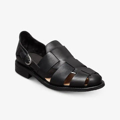 Ravello Fisherman Sandal Black Leather