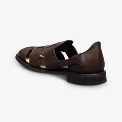 Ravello Fisherman Sandal Dark Brown Leather