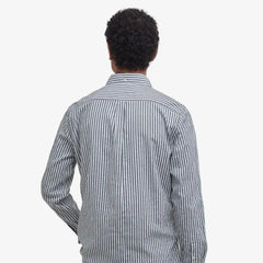 Barbour Cresswell Seersucker Shirt Navy