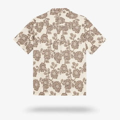 Les Deux Lesley Flower Jacquard Short-sleeve Shirt Ivory