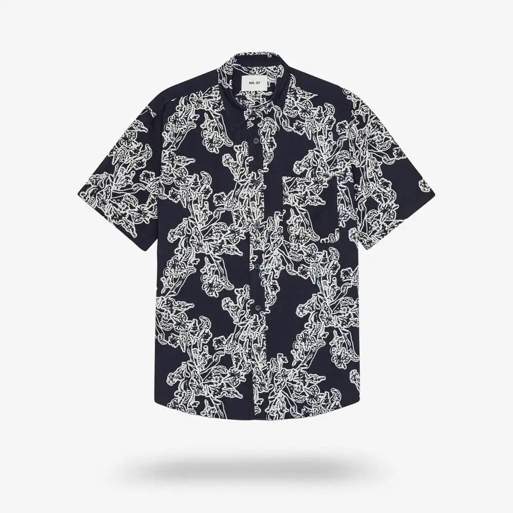 NN07 Deon Short-sleeve Shirt Navy