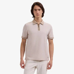 Bugatchi Quarter-zip Polo Tan