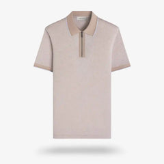 Bugatchi Quarter-zip Polo Tan