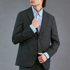 Les Deux Kent Striped Poplin Shirt Blue
