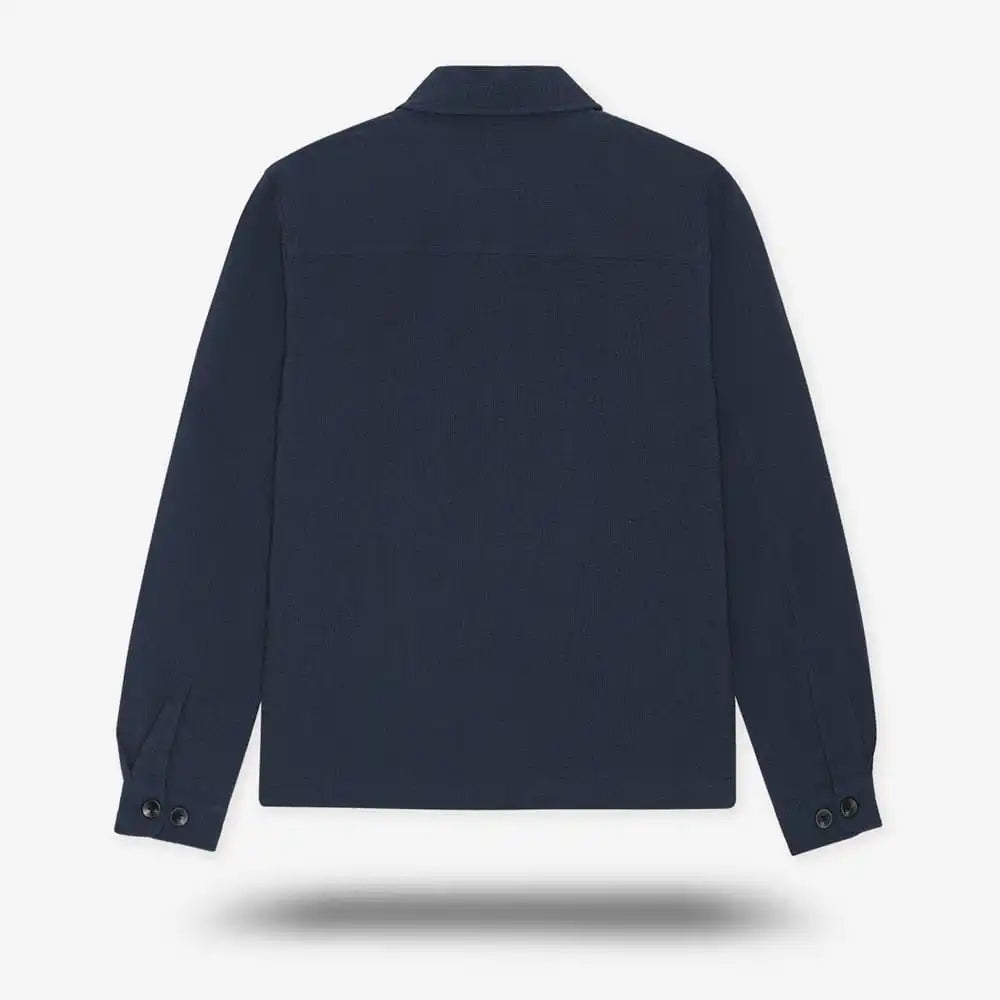 Les Deux Marseille Seersucker Jacket Navy