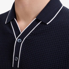 Bugatchi Johnny-collar Polo Navy