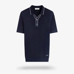 Bugatchi Johnny-collar Polo Navy