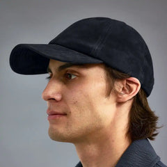 Suede Baseball Cap Navy