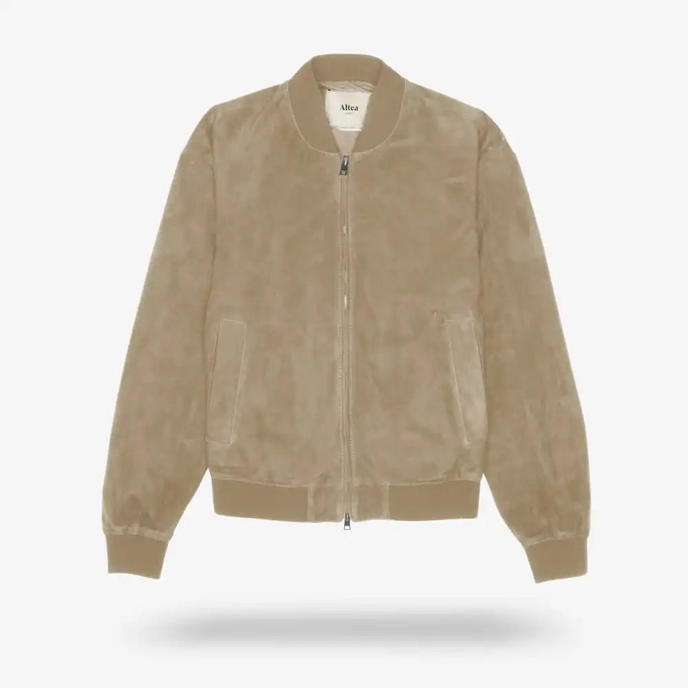 Altea Suede Bomber Jacket Tan