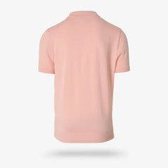 Short Sleeve Knit Polo Pink